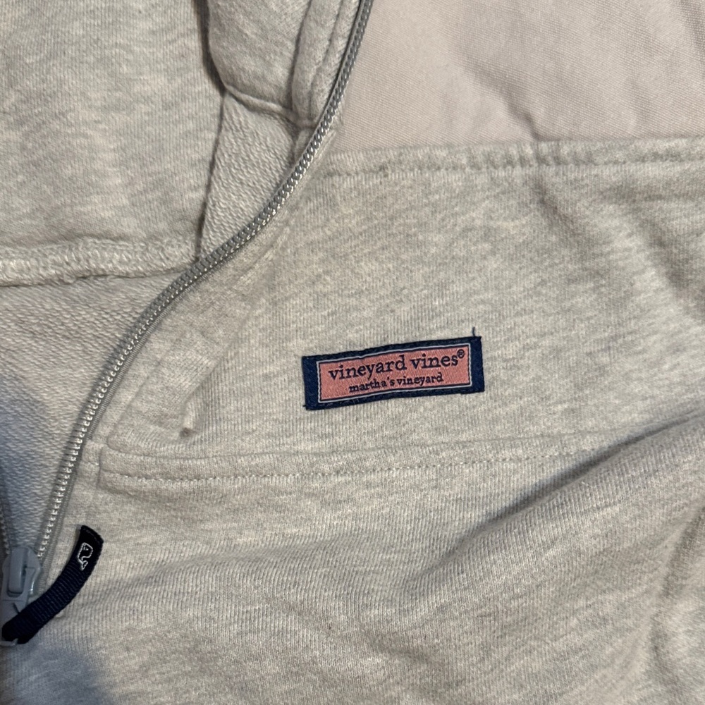 Woman’s Gray Quarter-Zip Sweater - Picture 2 of 3